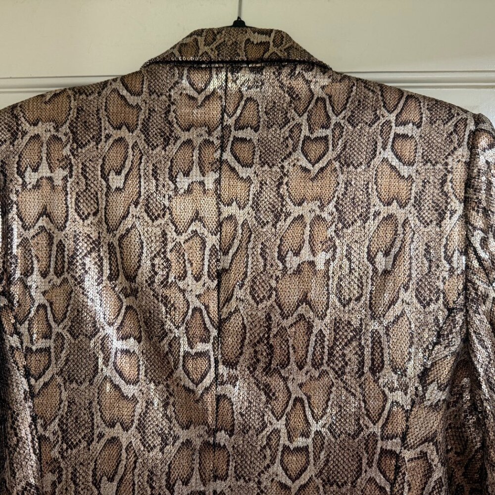 SALE NEW Fabulous Excellent L'Agence Sequin Animal Print Jacket sz 6 - Picture 6 of 6